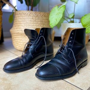 Bally Italian leather lace up boots